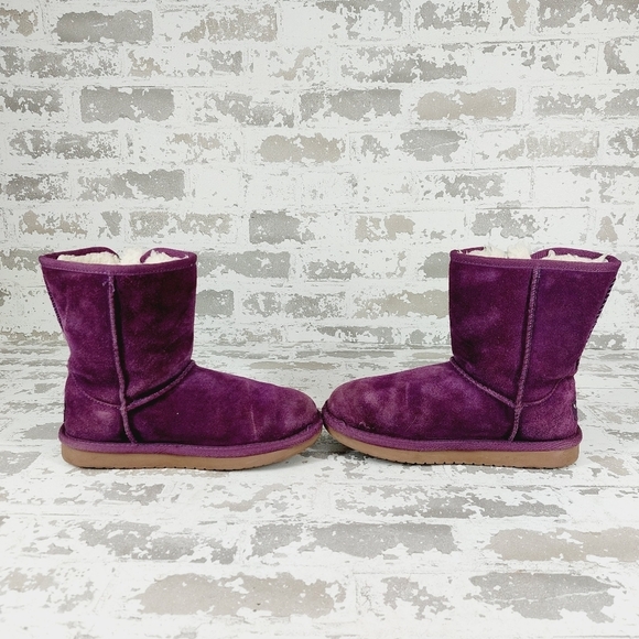 Koolaburra by UGG Victoria Purple Suede Short Fashion Boots  T438 - Picture 4 of 8